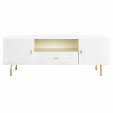 SAFAVIEH Genevieve Media Stand Cream & White Washed MED5000D